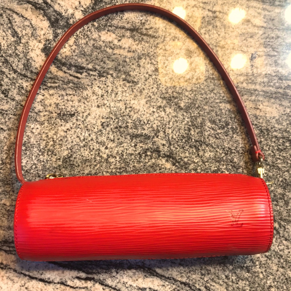 Louis Vuitton Red Epi Leather Papillon Pochette